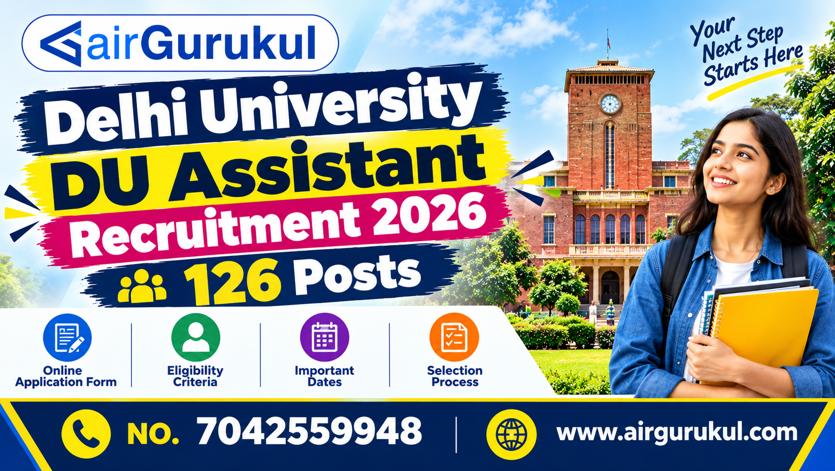 Delhi University DU Assistant Recruitment 2026: 126 Posts – airGurukul