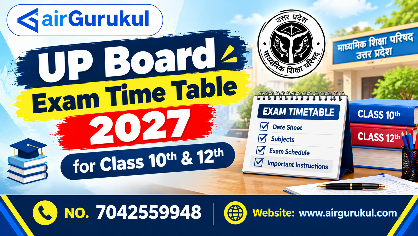 UP Board Exam Time Table 2027 for Class 10th & 12th – airGurukul